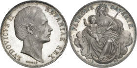 ALLEMAGNE - GERMANY
Bavière, Louis II (1864-1886). Thaler à la Madone 1869, Munich.
Av. LVDOVICVS II - BAVARIAE REX. Tête nue à droite, signature C....