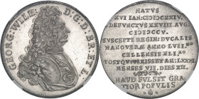 ALLEMAGNE - GERMANY
Brunswick-Lünebourg-Celle, Georges-Guillaume (1665-1705). Thaler commémoratif, mort de Georges-Guillaume 1705, Celle.
Av. GEORG:...