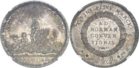 ALLEMAGNE - GERMANY
Francfort (ville libre de). Thaler de convention commémoratif, ouverture du pont de Hausen 1776 BN/K, Francfort-sur-le-Main.
Av....