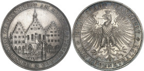 ALLEMAGNE - GERMANY
Francfort (ville libre de). Thaler commémoratif, congrès des Princes 1863, Francfort-sur-le-Main.
Av. *FÜRSTENTAG ZU FRANKFURT A...