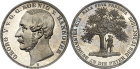 ALLEMAGNE - GERMANY
Hanovre (royaume de), Georges V (1851-1866). Thaler, fête frisonne (Upstalsboom) du 15 décembre, d’aspect Flan bruni (PROOFLIKE) ...