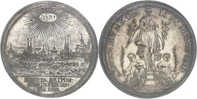 ALLEMAGNE - GERMANY
Nuremberg (ville de). Thaler, Paix de Ryswick 1698 GFN, Nuremberg.
Av. Vue de la ville de Nuremberg surmontée du nom de Dieu ray...