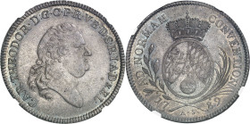 ALLEMAGNE - GERMANY
Palatinat électoral, Charles Théodore de Sulzbach (1742-1799). Thaler de convention 1789 AS, Mannheim.
Av. CAR. THEODOR. D: G. C...
