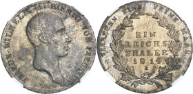 ALLEMAGNE - GERMANY
Prusse, Frédéric-Guillaume III (1797-1840). Thaler 1814, A, Berlin.
Av. FRIEDR. WILHELM III KŒNIG VON PREUSSEN. Buste à droite, ...