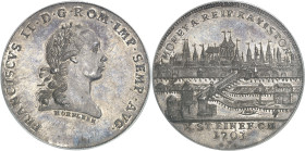 ALLEMAGNE - GERMANY
Ratisbonne (ville libre de). Thaler de convention, au nom de l’empereur François II 1793 GCB, Ratisbonne.
Av. FRANCISCVS II. D. ...