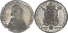 ALLEMAGNE - GERMANY
Trèves (archevêché de), Clément Wenzel (1768-1802). 1/2 thaler de convention 1773 St GM, Coblence.
Av. CLEM. WENC. D. G. A. EP. ...