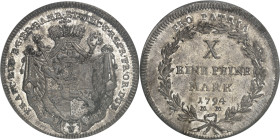 ALLEMAGNE - GERMANY
Wurtzbourg (évêché de), François-Louis d’Erthal, prince-évêque (1779-1795). Thaler de convention 1794 MM, W, Wurtzbourg.
Av. FRA...
