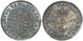 ANTILLES BRITANNIQUES - BRITISH WEST INDIES
Georges IV (1820-1830). 1/16 dollar 1822, Londres.
Av. (à 6 h) GEORGIUS IV D: G: BRITANNIARUM RED F: D:....