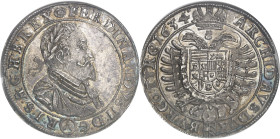 AUTRICHE - AUSTRIA
Ferdinand II (1619-1637). Thaler 1634, Vienne.
Av. FERDINANDVS II. D. G. (différent) R. I. S. A. G. H. B. REX. Buste lauré, cuira...