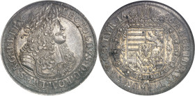 AUTRICHE - AUSTRIA
Léopold Ier (1657-1705). Thaler 1686, Hall.
Av. LEOPOLDVS. D: G: ROM: IMP: S: A: G: H: B: REX. Buste lauré et cuirassé à droite, ...