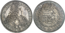 AUTRICHE - AUSTRIA
Joseph Ier (1705-1711). Thaler 1706, Hall.
Av. IOSEPHUS. D: G: ROM: IMP: SE: AV - G: HV: BO: REX. Buste lauré, drapé et cuirassé ...