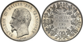 FRANCE - FRANCE
Second Empire / Napoléon III (1852-1870). Double thaler ou module de 2 thalers en argent, hommage de Ferdinand Korn, Frappe spéciale ...