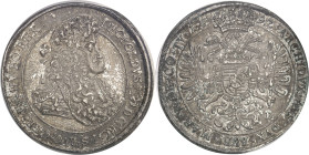 HONGRIE - HUNGARY
Léopold Ier (1657-1705). Thaler 1692, KB, Kremnitz (Körmöcbánya).
Av. LEOPOLDVS (Vierge à l’enfant) .D. G. RO. I. S. AVG. GER. (éc...