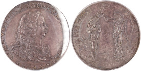 ITALIE - ITALY
Toscane (Grand-duché de), Côme III de Médicis (1670-1723). Piastre 1684, Florence.
Av. COSMVS. III. D. G. MAG. DVX. ETRVRIAE. VI / .(...