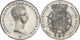 ITALIE - ITALY
Toscane (Grand-duché de), Léopold II (1824-1859). Francescone (4 fiorini ou 10 paoli) 1834, Florence.
Av. LEOPOLDVS II. D. G. P. I. A...