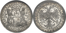 SUISSE - SWITZERLAND
Zurich (canton de). Thaler dit “thaler Stampfer” ND (c.1560), Zurich.
Av. + MON. NO. THVRICENSIS. CIVITATIS. IMPERIALIS. Deux l...