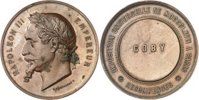 ALGÉRIE - ALGERIA
Second Empire / Napoléon III (1852-1870). Médaille, prix de l’Exposition Universelle de Paris, par H. Ponscarme 1867, Paris.
Av. N...