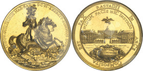 ALLEMAGNE - GERMANY
Bade, Louis Guillaume (1677-1707). Médaille au module de 20 ducats, 300e anniversaire du margrave Louis Guillaume et de la Paix d...