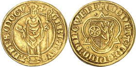 ALLEMAGNE - GERMANY
Mayence (archevêché de), Gerlier (ou Gerlac) de Nassau (1346-1371). Florin d’or ND (1365-1371), Bingen.
Av. GERLACVS - AREPS: MO...