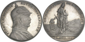 ALLEMAGNE - GERMANY
Prusse, Guillaume II (1888-1918). Médaille ou monnaie commémorative (Trauermünze), centenaire de la naissance de Otto von Bismarc...