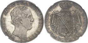 ALLEMAGNE - GERMANY
Saxe, Frédéric Auguste II (1836-1854). Double thaler (3 1/2 florins) 1851 F, Dresde.
Av. FRIEDRICH AUGUST V. G. G. KOENIG V. SAC...