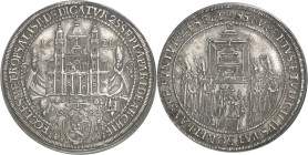AUTRICHE - AUSTRIA
Salzbourg (évêché de), Paris von Lodron (1619-1653). Thaler, consécration de la cathédrale 1628, Salzbourg.
Av. (à 7 h) ECCLES: M...