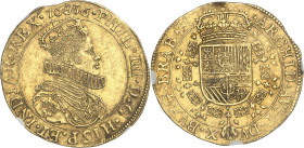 BELGIQUE - BELGIUM
Brabant (duché de), Philippe IV (1621-1665). Double souverain au col fraisé 1636, Anvers.
Av. PHIL. IIII. D. G. HISP. ET. INDIAR....
