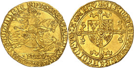 BELGIQUE - BELGIUM
Flandres (comté de), Philippe le Bon (1419-1467). Cavalier d’or ND (1434-1454), Gand.
Av. Ph'S: DEI': GRA: DVX: BVRG: Z: COME - S...