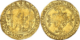BELGIQUE - BELGIUM
Flandres (comté de), Philippe le Bon (1419-1467). Lion d’or ND (1454-1466), Bruges.
Av. PHS: DEI: GRA: DVX: BVRG: COM: FLAND. Sou...