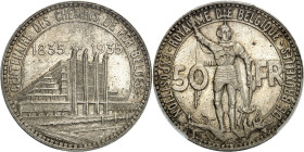 BELGIQUE - BELGIUM
Albert Ier (1909-1934). 50 francs Exposition du centenaire des chemins de fer belges, légende française 1935, Bruxelles.
Av. CENT...