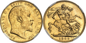 CANADA - CANADA
Édouard VII (1901-1910). Souverain 1909, C, Ottawa.
Av. EDWARDVS VII D: G: BRITT: OMN: REX F: D: IND: IMP:. Tête nue à droite, signa...