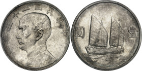 CHINE - CHINA
République de Chine (1912-1949). Dollar, Sun Yat-Sen An 23 (1934).
Av. Légende en caractères chinois. Buste de profil de Sun Yat-Sen à...