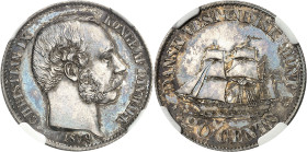 DANEMARK - DENMARK
Indes occidentales danoises ou Antilles danoises, Christian IX (1863-1906). 20 cents, d’aspect Flan bruni (PROOFLIKE) 1879, Copenh...