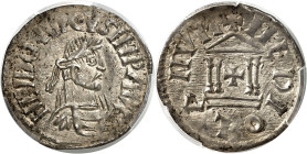 FRANCE / CAROLINGIENS - FRANCE / CAROLINGIAN
Louis le Pieux (814-840). Denier au portrait ND (814-819), Milan.
Av. H LVDOVVICVS IMP AVG. Buste lauré...