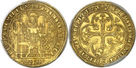 FRANCE / CAPÉTIENS - FRANCE / ROYAL
Philippe VI (1328-1350). Écu d’or à la chaise, 2e émission ND (1343).
Av. + PHILIPPVS: DEI - *GRA* - FRANCORVM: ...