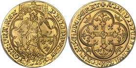 FRANCE / CAPÉTIENS - FRANCE / ROYAL
Philippe VI (1328-1350). Frappe moderne de l’Ange d’or de Philippe VI [1341] (c.1972), Monnaie de Paris pour NI (...