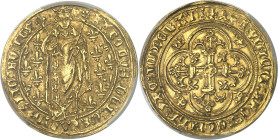 FRANCE / CAPÉTIENS - FRANCE / ROYAL
Charles VII (1422-1461). Royal d’or, 1ère émission ND (1429-1431), Tours.
Av. KAROLVSx DEI GRA - FRANCORVx REX. ...