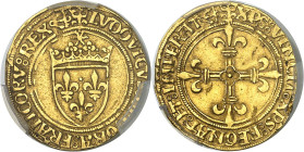 FRANCE / CAPÉTIENS - FRANCE / ROYAL
Louis XII (1498-1514). Demi-écu d’or au soleil ND (1498-1507), Bayonne.
Av. (lis couronné) LVDOVICVS: DEI: GRA: ...