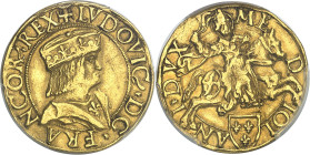 FRANCE / CAPÉTIENS - FRANCE / ROYAL
Milan (duché de), Louis XII (1498-1515). Double ducat d’or ND (1499-1512), Milan.
Av. + LVDOVIC’. D G. FRANCOR’....