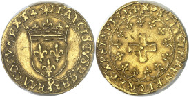 FRANCE / CAPÉTIENS - FRANCE / ROYAL
François Ier (1515-1547). Écu d’or au soleil à la croisette ND (1541-1547), D, Lyon.
Av. FRANCISCVS: D: GRA FRAN...