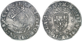 FRANCE / CAPÉTIENS - FRANCE / ROYAL
François Ier (1515-1547). Demi-teston 25e type ND (1540-1547), D, Lyon.
Av. + FRANCISCVS: D: GRA: FRANCOR REX (d...