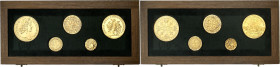 FRANCE / CAPÉTIENS - FRANCE / ROYAL
Louis XIII (1610-1643). Coffret des cinq “plus belles et rares monnaies de tous les temps” (reproductions), série...
