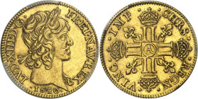FRANCE / CAPÉTIENS - FRANCE / ROYAL
Louis XIII (1610-1643). Louis d’or à la mèche courte 1640, A, Paris.
Av. LVD. XIII. D. G. FR. ET. NAV. REX. Tête...