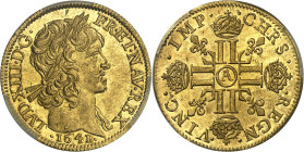 FRANCE / CAPÉTIENS - FRANCE / ROYAL
Louis XIII (1610-1643). Louis d’or à la mèche courte 1641, A, Paris.
Av. LVD. XIII. D. G. FR. ET. NAV. REX. Tête...