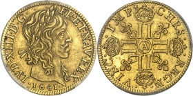 FRANCE / CAPÉTIENS - FRANCE / ROYAL
Louis XIII (1610-1643). Louis d’or à la mèche longue et étoile 1641, A, Paris.
Av. LVD. XIII D. G. - FR. ET. NAV...
