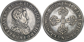 FRANCE / CAPÉTIENS - FRANCE / ROYAL
Louis XIII (1610-1643). Piéfort de poids quadruple du 1/4 de franc, par N. Briot, Frappe spéciale (SP) 1618, A, P...