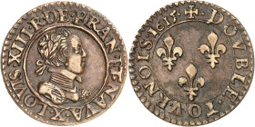 FRANCE / CAPÉTIENS - FRANCE / ROYAL
Louis XIII (1610-1643). Double tournois, 2e type 1615, X, Amiens.
Av. LOVIS. XIII. R. DE. FRAN. ET. NA. Buste la...