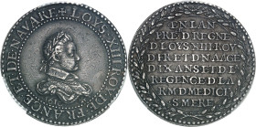 FRANCE / CAPÉTIENS - FRANCE / ROYAL
Louis XIII (1610-1643). Médaille, Louis XIII à neuf ans sous la régence de Marie de Médicis, attribuée à N. Briot...