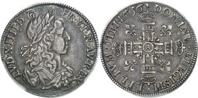 FRANCE / CAPÉTIENS - FRANCE / ROYAL
Louis XIV (1643-1715). Lis d’argent, première effigie 1656, A, Paris.
Av. LVD. XIIII. D. G. FR. ET. NAV. REX. Bu...