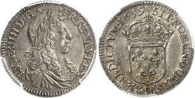 FRANCE / CAPÉTIENS - FRANCE / ROYAL
Louis XIV (1643-1715). Douzième d’écu au buste juvénile 1660, B, Rouen.
Av. LVD. XIIII. D. G (différent) - FR. E...